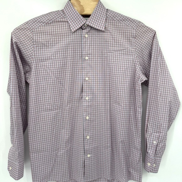 Eton Contemporary Fit Men's Multicolor Striped Large 41 Long Sleeve Button Up‎ - Picture 2 of 6